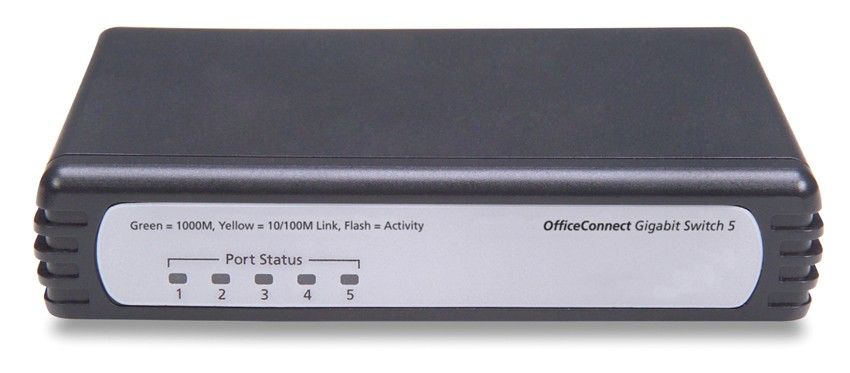 Коммутатор HP 1405C-5G Switch (5 ports 10/100/1000 RJ-45, Unmanaged) (eq.3C1670500C)