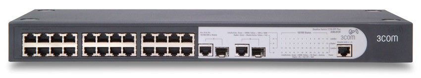  HP 1905-24 Baseline Switch 24 port (24x10/100 RJ-45 + 2x1000 RJ-45 or 2xSFP Web-Managed, SNMP, 802.1X, IGMP, Rapid-Spanning Tree, etc, 19') (eq.3CBLSF26H)