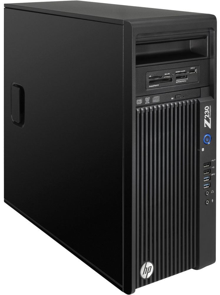 Графическая станция HP Z230 Workstation MT, Core i7-4770, 4GB(1x4GB)DDR3-1600 nECC RAM, 1TGB SATA 7200 HDD, DVDRW, Intel HD P4600, mouse, keyboard, CardReader, Win8.1Pro 64 downgrade to Win7Pro 64