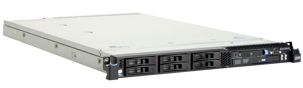  IBM System x3550 M2 Server Xeon QC E5504 HS (2.0GHz(4MB)) 2x2GB, 1x146GB SAS (Up to 6), SR M5015, 512MB w/batt, 1x675W RPS, DVD+/-RW, 2xGEth, 1U