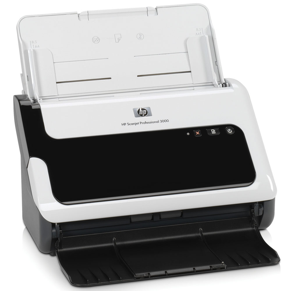 Сканер HP Scanjet Professional 3000 Sheetfeed Scanner (CIS, A4, 600x600dpi, 48bit, USB, ADF 50 sheet, 20(40)ppm, Duplex, small footprint, replace L1983A)