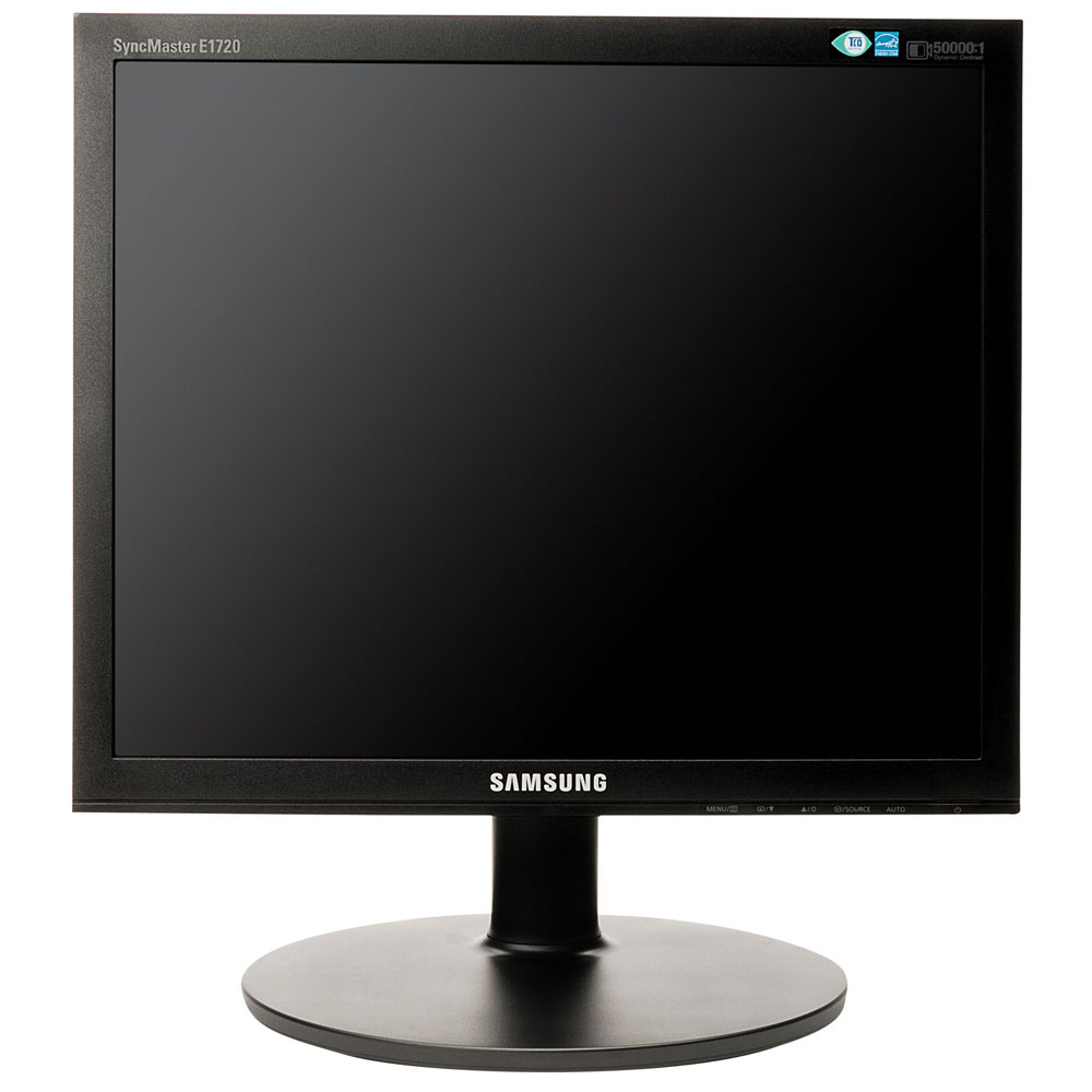  17-inch Samsung E1720NR LCD, 1280x1024, 5ms, 250cd/m2, 1000:1(DC 50000:1), 170/160, TCO'5,0, TCO-03, Black