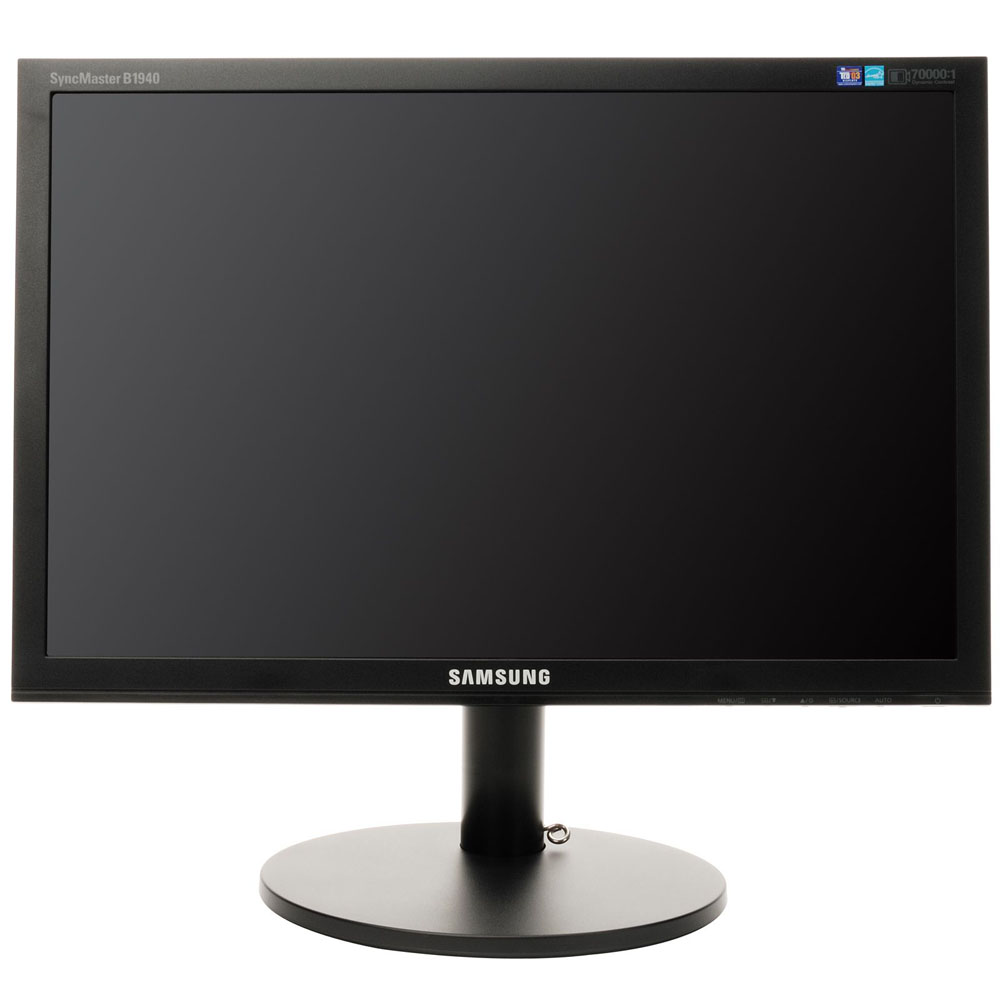  19-inch Samsung B1940W, Wide, 1440x900, Has+Pivot, 5ms, 300cd, m2, 1000:1(DC 70000:1), 170, 160, Dual, TCO-03, Black