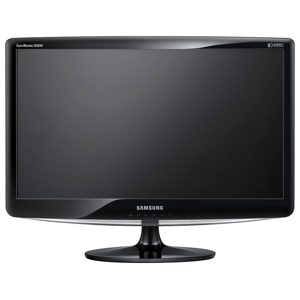  20-inch Samsung B2030, Simple, 1600x900, 5ms, 250cd, m2, 1000:1(DC50000:1), 170, 160, Dual, Glossy Black