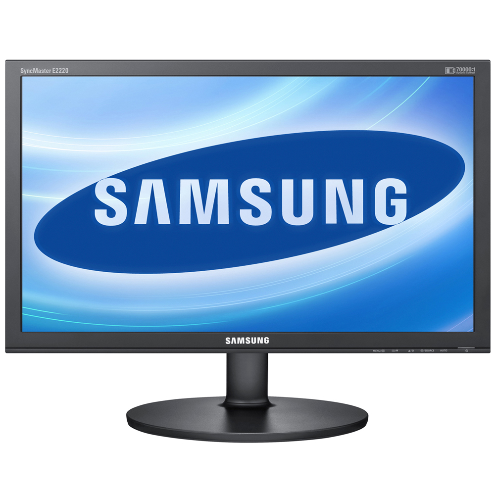  22-inch Samsung E2220NW (NSB), Wide (16:9), 1680x1050, 5ms, 300cd/m2, 1000:1 (DC 70000:1), 170/160, -3, Black