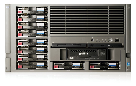    HP ProLiant ML570 G3 Server Rack 2xXeonMP-3.33/8M/667MHz,   2Gb PC2-3200R/400MHz, Ultra320-SCSI (max. 8x300Gb+2x300Gb), HotPlug, 10/10 PCI, DVD, noFDD, Dual Gigabit NIC, 2x1300Watt