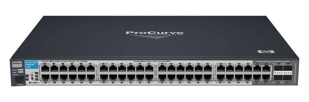  HP ProCurve Switch 2510G-48 (44 ports 10/100/1000 + 4 10/100/1000 or 4 mini-GBICs, Managed, Layer 2, Stackable 19-inch)