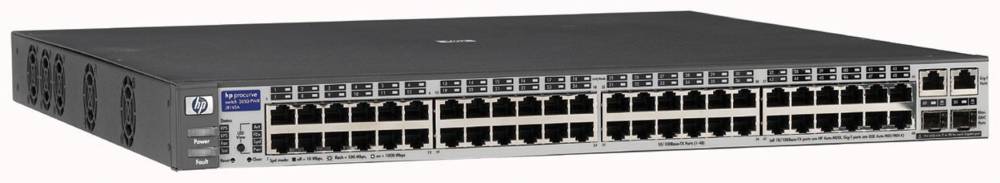  HP ProCurve Switch 2650-PWR 1U (48x10/100, 2 ports 10/100/1000 or mini-GBIC, 13.6Gb/s, RPS)