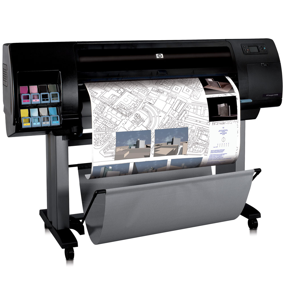   () HP Designjet Z6100 (42-inch, 2400x1200dpi, 256Mb, 60,8 m2\h economic, GigEth/EIO, stand, sheetfed, roll feed, autocutter, 8 cartridge/4 head)