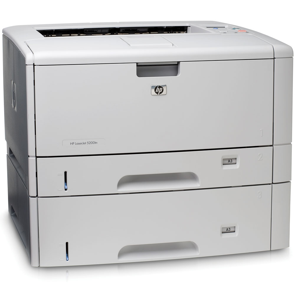 -   HP LaserJet 5200TN (A3+, 1200dpi, 35ppm, 64 Mb, 3trays 500+250+100, USB/Parallel/LAN/EIO)