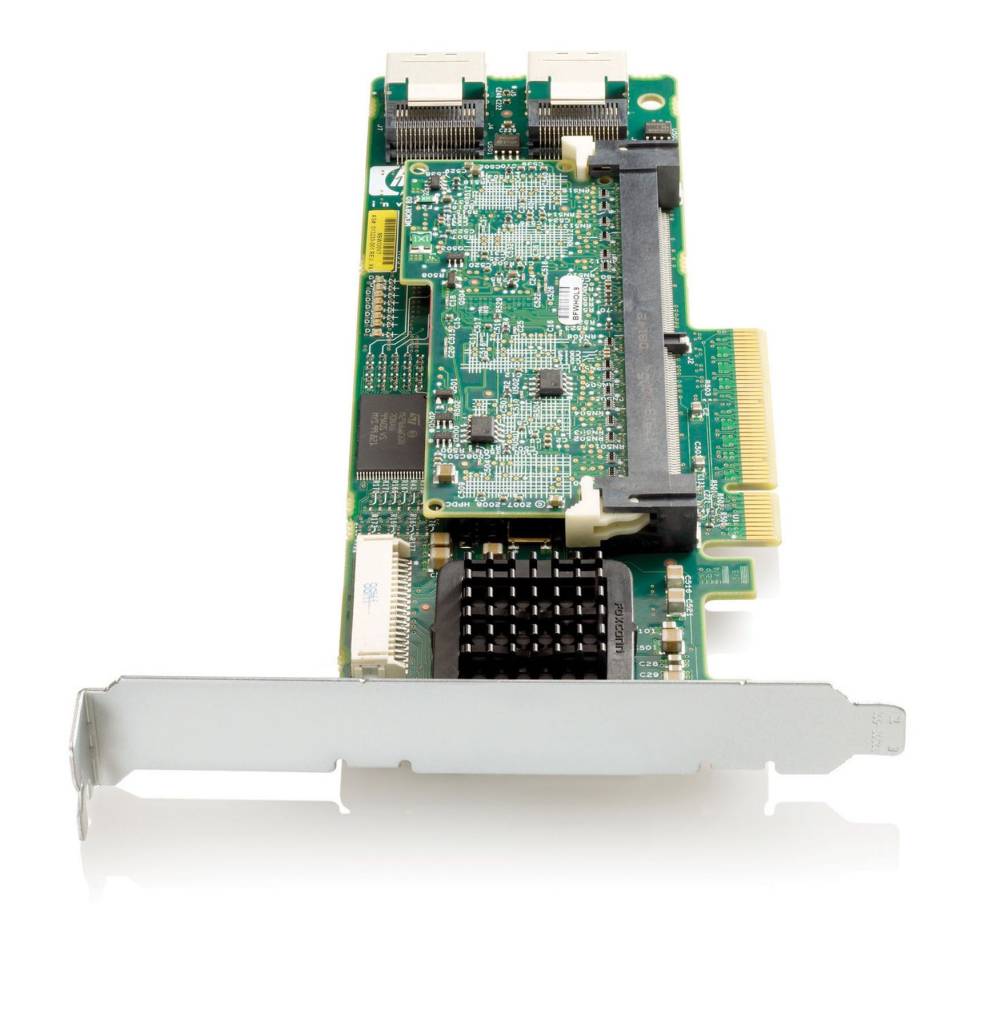 HP Smart Array P410/256 MB Controller RAID 0,1,1+0 (8 link: 2 int (SFF8087) ports SAS) PCI-E x8, incl. h/h and f/h. brckts