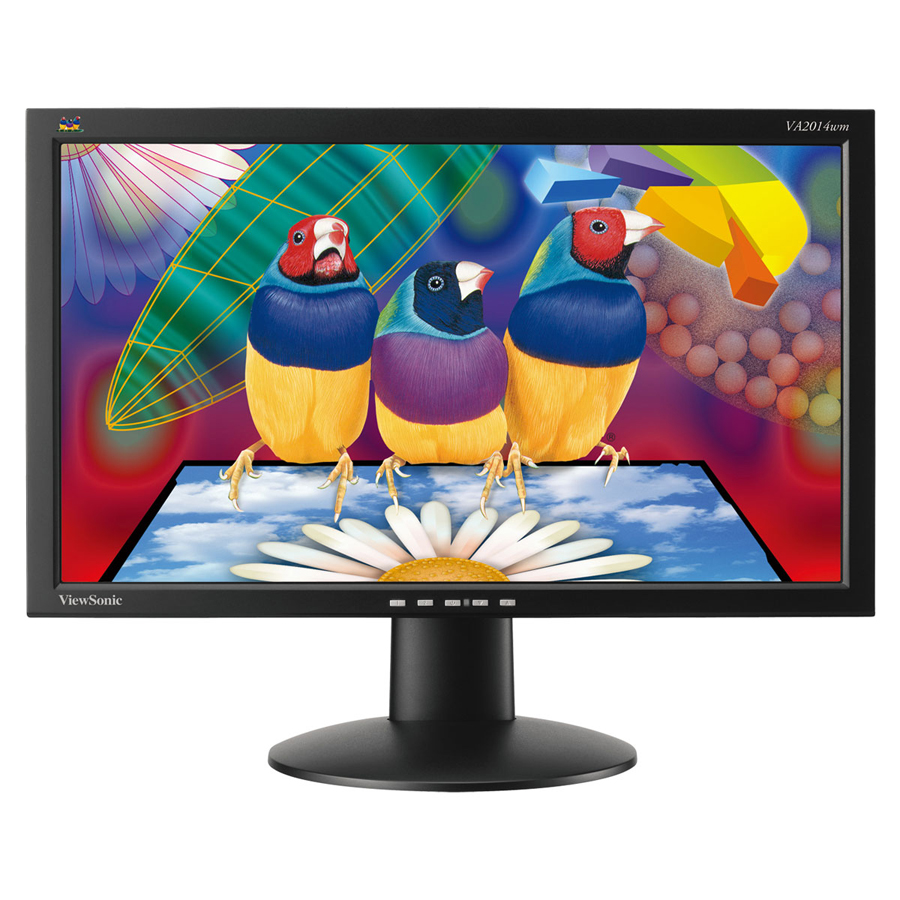  20-inch ViewSonic VA2014wm (16:9HD), 1600x900, 5ms, 250cd/m2, 1000:1(20000:1DCR), 170/160, w/Spk, D-Sub and DVI-D, Black