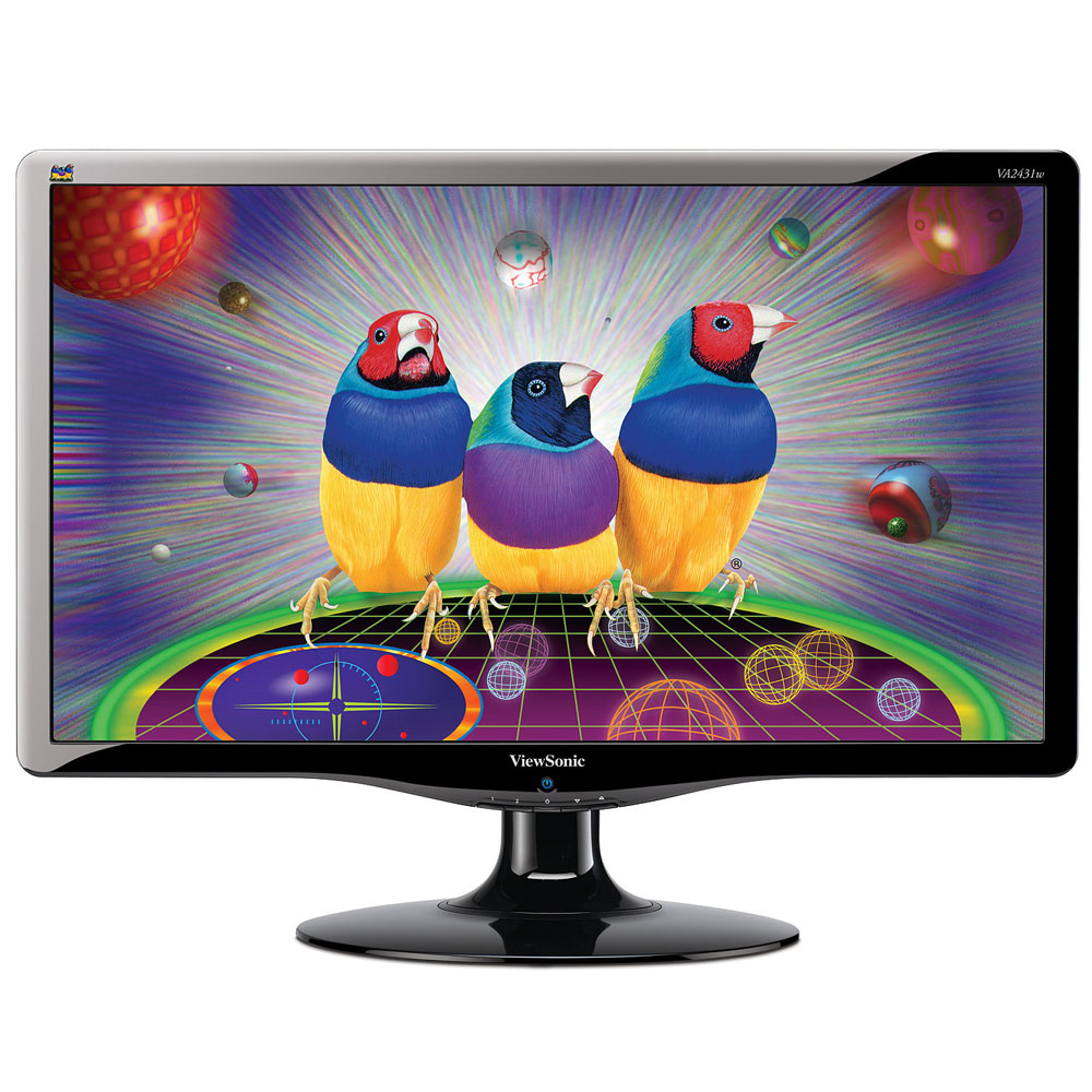  24-inch ViewSonic VA2431w, 1920x1080, 5ms, 300cd/m2, 1000:1(100000DCR), 170/160, TCO05, Black/Silver, (replace VA2413w)