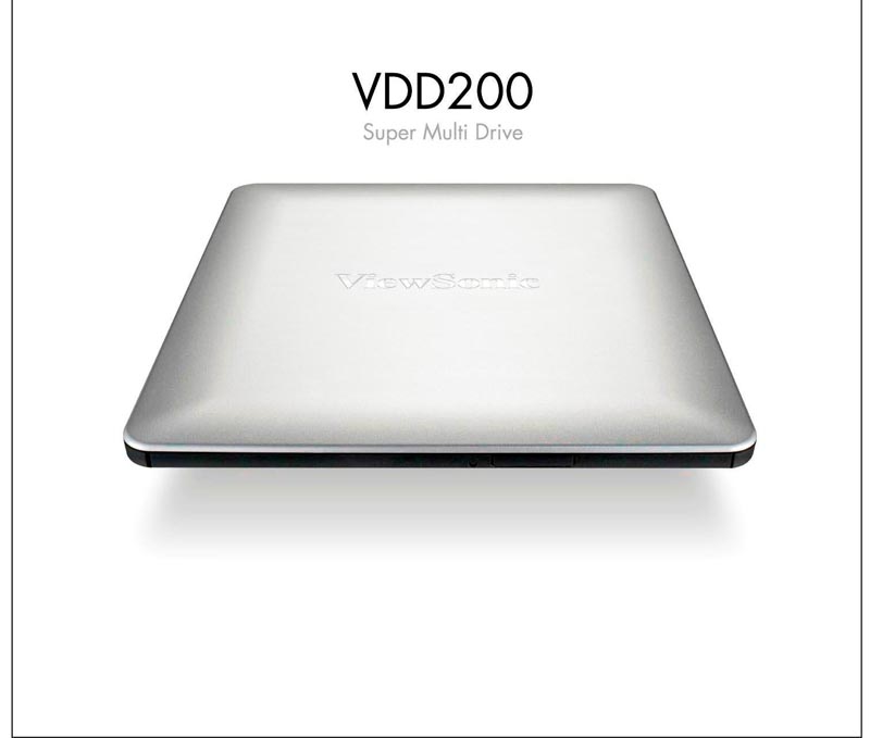 ViewSonic VDD200 External DVDRW, USB2.0, Silver