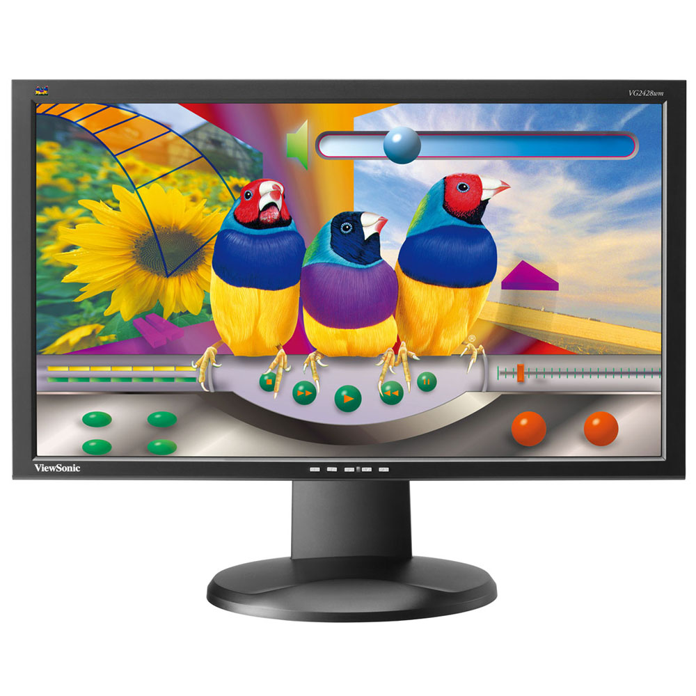  24-inch ViewSonic VG2428wm, HAS, Swivel, 1920x1080, 5ms, 300cd/m2, 1000:1(20000:1DCR), 170/170, Dual, w/Spk, USB, Black, (replace VG2427wm)