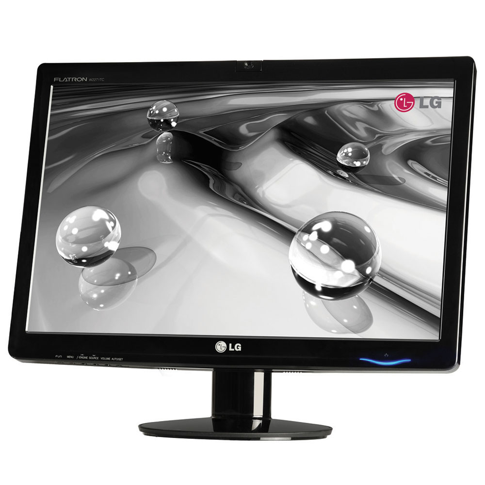  22-inch LG W2271TC-PF LCD, 1680x1050, 5ms, 300cd/m2, 20 000:1(DFC), 176/170, Dual, w/Spk, Glossy Black