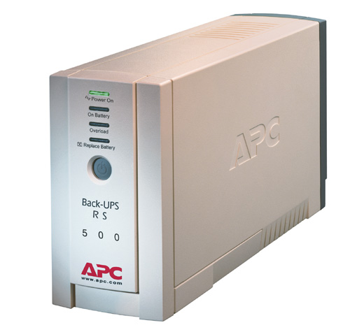    APC Back-UPS RS 500VA/300W, 230V, AVR, USB Interface, Data line surge protection, user repl. batt., PowerChute