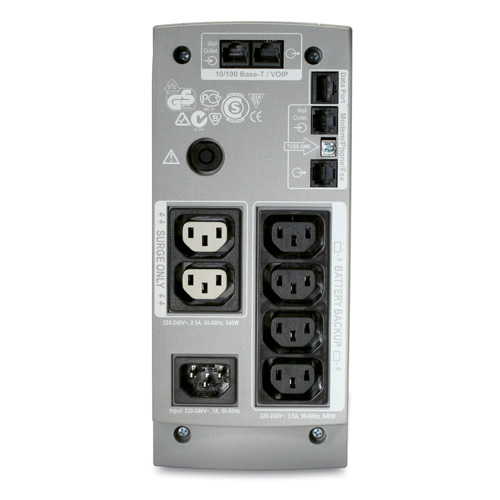    APC Back-UPS RS 800VA/540W, 230V, AVR, USB Interface, Cold-start, Data line surge protection, Hot Swap Batteries, PowerChute