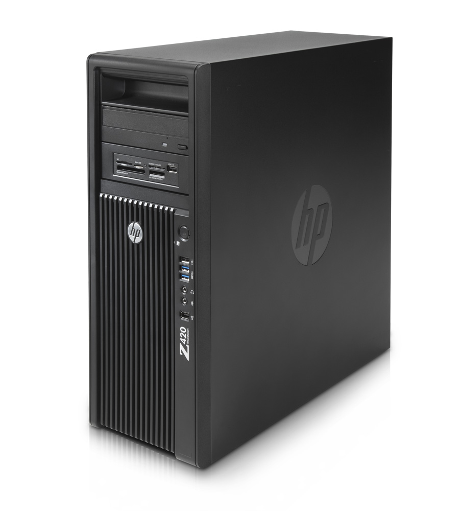   HP Z420 Workstation Xeon E5-1650, 8GB(4x2GB)DDR3-1333 ECC, 1TB SATA 7200 HDD, DVD+RW, no graphics, laser mouse, keyboard, CardReader, Win7Prof 64