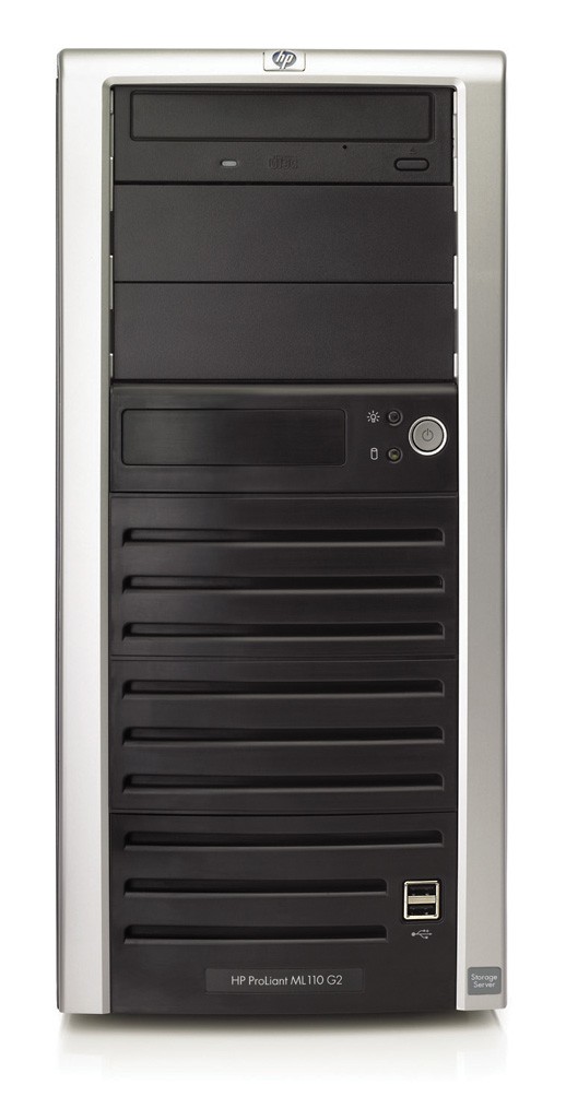 NAS сервер HP ProLiant ML110 G2 Storage Server Tower 5U Celeron-2.8/533MHz, 256Mb (max 4x1Gb), 2x160Gb 7200 rpm SATA, RAID 0/1, SCSI, NNAS сервер HP, 4/4 PCI, DVD, NIC, Windows Storage Server 2003 (SMB/CIFS, NFS, NCP, AppleTalk, HTTP, FTP protocols)