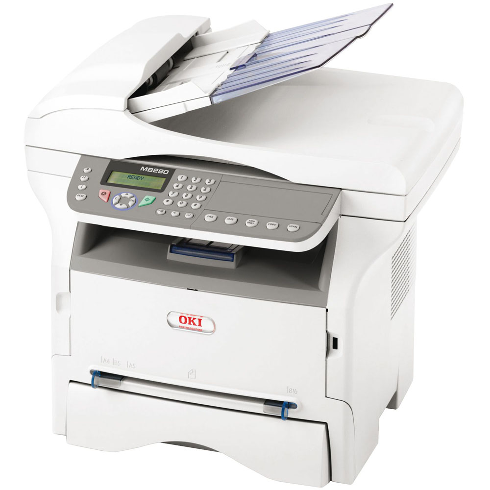  OKI MB280 laser MFP (p, c, s, f, A4, 600x600dpi, 22ppm, 32Mb, 2trays 1+250, ADF 50, USB)