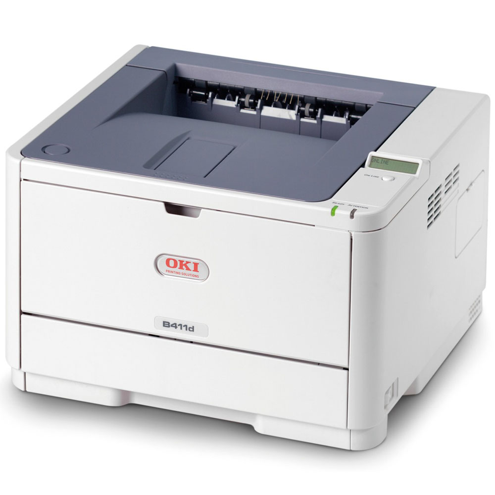   OKI B411D laser (LED) printer (A4, 2400x600dpi, 33ppm, 64Mb, 2trays 1+250, Duplex, Parallel/USB)